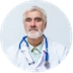Portrait of Daniel Larratt, primary care physician, in a white coat with a stethoscope