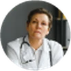 Portrait of Dr. Sarah Mitchell, family medicine practitioner, in a white coat with a stethoscope