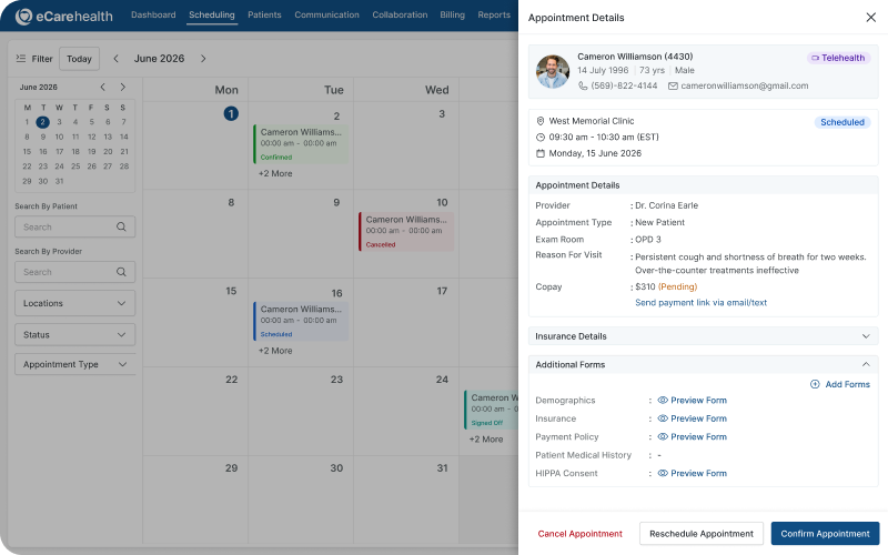 Scheduling and calendar with availability management